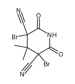 3,5-dibromo-4,4-dimethyl-2,6-dioxo-piperidine-3,5-dicarbonitrile