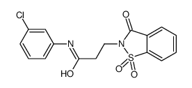 N-(3-chlorophenyl)-3-(1,1,3-trioxo-1,2-benzothiazol-2-yl)propanamide