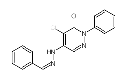 5-[(2Z)-2-benzylidenehydrazinyl]-4-chloro-2-phenylpyridazin-3-one