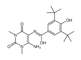 Benzamide,  N-(6-amino-1,2,3,4-tetrahydro-1,3-dimethyl-2,4-dioxo-5-pyrimidinyl)-3,5-bis(1,1-dimethylethyl)-4-hydroxy-