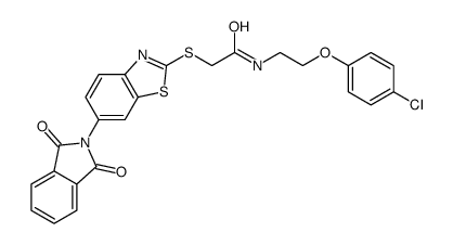 N-[2-(4-chlorophenoxy)ethyl]-2-[[6-(1,3-dioxoisoindol-2-yl)-1,3-benzothiazol-2-yl]sulfanyl]acetamide