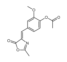 (Z)-2-methoxy-4-((2-methyl-5-oxooxazol-4(5H)-ylidene)methyl)phenyl acetate