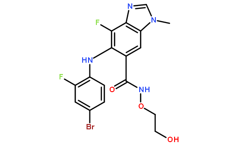 5-[(4-溴-2-氟苯基)氨基]-4-氟-N-(2-羟基乙氧基)-1-甲基-1H-苯并咪唑-6-甲酰胺