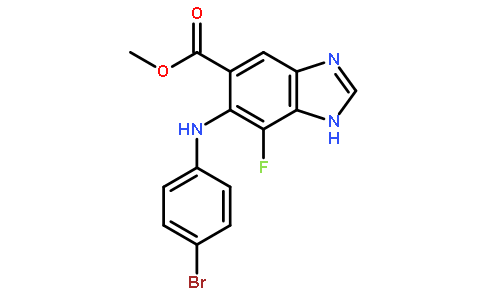甲基 6-(4-溴苯基氨基)-7-氟-1H-苯并[d]咪唑-5-甲酸酯