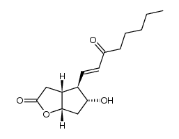 (-)-7α-Hydroxy-3-oxo-6β-[3-oxo-1(E)-octenyl]-cis-2-oxabicyclo[3.3.0]octane
