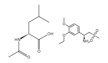 (S)-1-(3-乙氧基-4-甲氧基苯基)-2-(甲基磺酰基)乙胺(S)-2-乙酰胺基-4-甲基戊酸酯