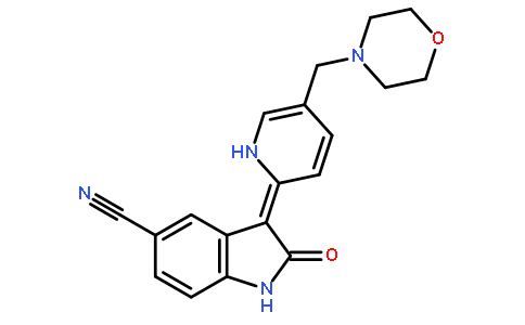 2-羟基-3-(5-((吗啉-4-基)甲基)吡啶-2-基)-1H-吲哚-5-甲腈
