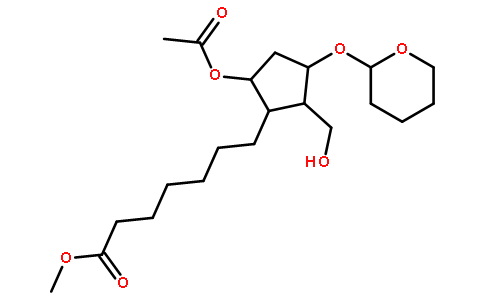 环戊烷庚酸,5-(乙酰氧基)-2-(羟基甲基)-3-[(四氢-2H-吡喃-2-基)氧基]-,甲酯,(1R,2S,3R,5S)-(...)
