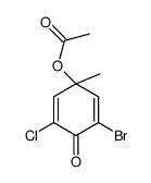(3-bromo-5-chloro-1-methyl-4-oxocyclohexa-2,5-dien-1-yl) acetate