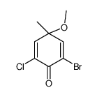2-bromo-6-chloro-4-methoxy-4-methylcyclohexa-2,5-dien-1-one