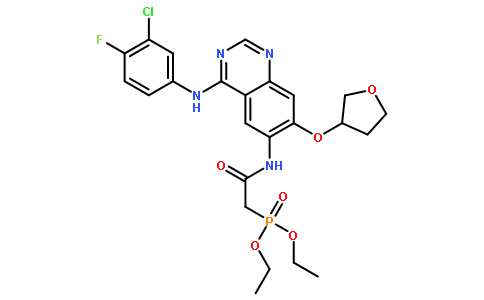 P-[2-[[4-[(3-氯-4-氟苯基)氨基]-7-[[(3S)-四氢-3-呋喃基]氧基-6-喹唑啉基]氨基]-2-氧代乙基]膦酸二乙酯