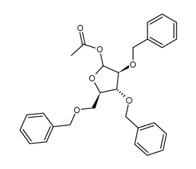 1-O-acetyl-2,3,5-tris-O-(benzyl)-α,β-D-arabinofuranose