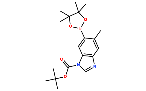 tert-Butyl 5-methyl-6-(4,4,5,5-tetramethyl-1,3,2-dioxaborolan-2-yl)-1H-benzo[d]imidazole-1-carboxylate