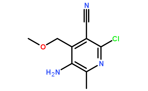 5-amino-2-chloro-4-(methoxymethyl)-6-methylpyridine-3-carbonitrile