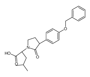 (2S)-4-methyl-2-[(3S)-2-oxo-3-(4-phenylmethoxyphenyl)pyrrolidin-1-yl]pentanoic acid