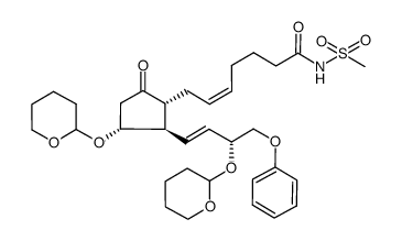 (Z)-N-(methylsulfonyl)-7-((1R,2R,3R)-5-oxo-2-((3R,E)-4-phenoxy-3-((tetrahydro-2H-pyran-2-yl)oxy)but-1-en-1-yl)-3-((tetrahydro-2H-pyran-2-yl)oxy)cyclopentyl)hept-5-enamide