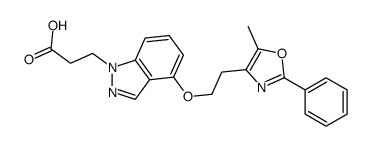 3-{4-[2-(5-Methyl-2-phenyl-1,3-oxazol-4-yl)ethoxy]-1H-indazol-1-y l}propanoic acid