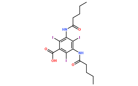 3,5-二(戊酰基氨基)-2,4,6-三碘苯甲酸