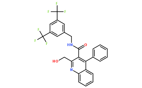 N-[3,5-Bis(trifluoromethyl)benzyl]-2-(hydroxymethyl)-4-phenyl-3-q uinolinecarboxamide