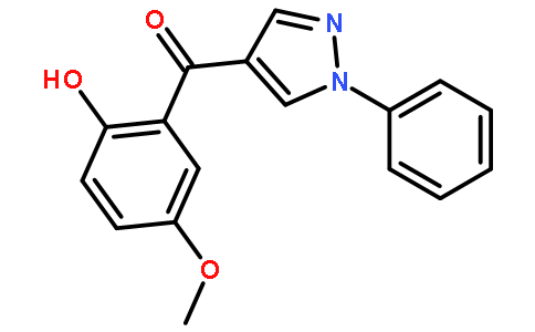 (2-羟基-5-甲氧基苯基)-(1-苯基-1H-吡唑-4-基)-甲酮