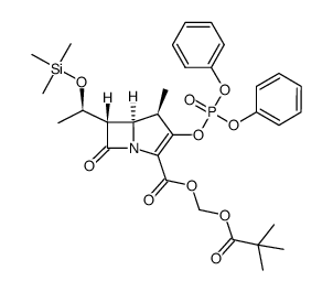 (4R,5R,6S)-6-[(1R)-1-trimethylsilyloxyethyl]-3-diphenylphosphoryloxy-4-methyl-7-oxo-1-azabicyclo[3.2.0]hept-2-ene-2-carboxylic acid pivaloyloxymethyl ester