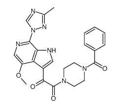 1-(4-苯甲酰基哌嗪-1-基)-2-[4-甲氧基-7-(3-甲基-1H-1, 2, 4-三氮唑-1-基)-1H-吡咯并[2,3-c]吡啶-3-基)乙烷-1,2-二酮
