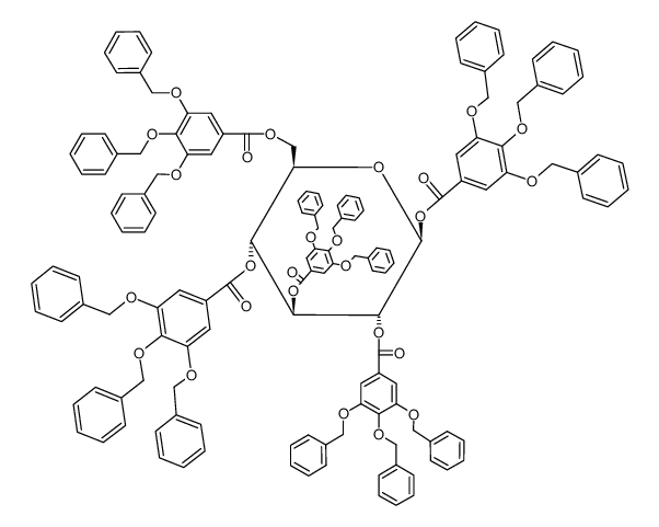 (2S,3R,4S,5R,6R)-6-(((3,4,5-tris(benzyloxy)benzoyl)oxy)methyl)tetrahydro-2H-pyran-2,3,4,5-tetrayl tetrakis(3,4,5-tris(benzyloxy)benzoate)