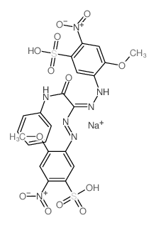 5-[2-[2-anilino-1-[(2-methoxy-4-nitro-5-sulfophenyl)diazenyl]-2-oxoethylidene]hydrazinyl]-4-methoxy-2-nitrobenzenesulfonic acid