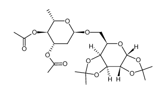 1-(1':2',3':4'-di-O-isopropylidene-galacto-α-D-hexopyranosyl)-(1-6)-2,6-dideoxy-3,4-di-O-acetyl-α-L-arabinohexopyranoside