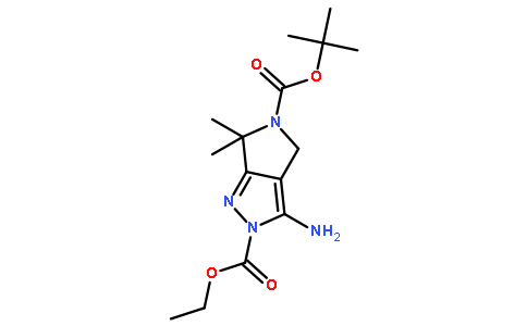 3-氨基-6,6-二甲基- 吡咯并[3,4-c]吡唑-2,5(4H,6H)-二羧酸 5-(1,1-二甲基乙基) 2-乙酯