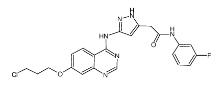 2-(5-{[7-(3-chloropropoxy)quinazolin-4-yl]amino}-2H-pyrazol-3-yl)-N-(3-fluorophenyl)acetamide