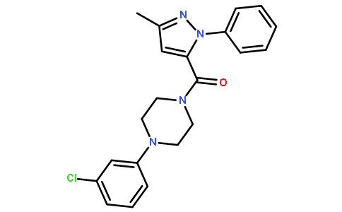 [4-(3-氯苯基)哌嗪-1-基](5-甲基-2-苯基-2H-吡唑-3-基)甲酮