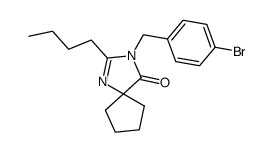 3-[4-bromobenzyl]-2-n-butyl-1,3-diazaspiro[4.4]non-1-en-4-one