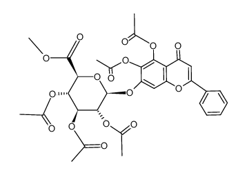 5,6-Diacetoxy-7-hydroxyflavon-7-O-(2,3,4-tri-O-acetyl-β-D-glucopyranosiduronsaeure-methylester)