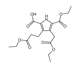 3-(2-ethoxycarbonyl-ethyl)-4-ethoxycarbonylmethyl-pyrrole-2,5-dicarboxylic acid-5-ethyl ester