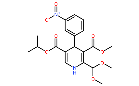 4-(3-硝基苯基)-2-二甲氧基甲基-1,4-二氢吡啶-3,5-二甲酸5-异丙基酯3-甲酯