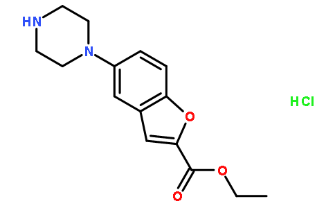 5-(1-哌嗪基)-2-苯并呋喃羧酸乙酯盐酸盐