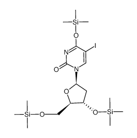 5-iodo-4-((trimethylsilyl)oxy)-1-((2R,4S,5R)-4-((trimethylsilyl)oxy)-5-(((trimethylsilyl)oxy)methyl)tetrahydrofuran-2-yl)pyrimidin-2(1H)-one