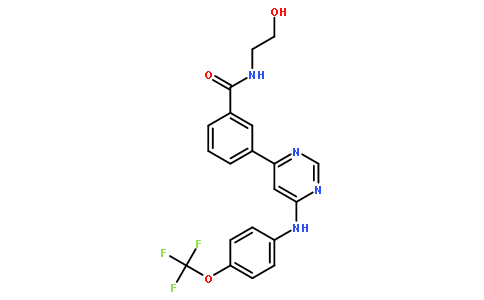 N-(2-羟乙基)-3-(6-((4-(三氟甲氧基)苯基)氨基)嘧啶-4-基)苯甲酰胺