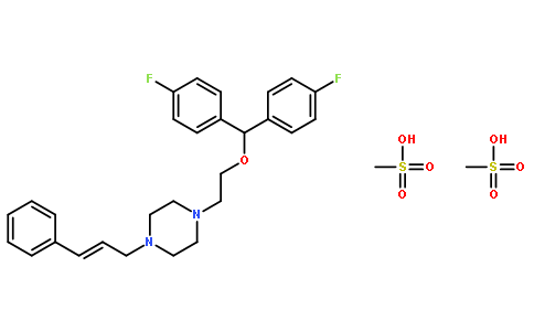 1-(2-(双-(4-氟苯基)甲氧基)乙基)-4-(3-苯基-2-丙烯基)哌嗪双盐酸盐