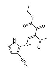 ethyl 3-(((4-cyano-1H-pyrazol-5-yl)amino)methylene)-2,4-dioxopentanoate