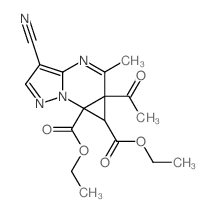 5a-acetyl-6,6a-dicarbethoxy-5a,6a-dihydro-5-methyl-6H-cyclopropa<5a,6apyrazolo<1,5-apyrimidine-3-carbonitrile