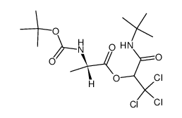 3-(tert-butylamino)-1,1,1-trichloro-3-oxopropan-2-yl (tert-butoxycarbonyl)-L-alaninate