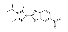 2-(3,5-dimethyl-4-propan-2-ylpyrazol-1-yl)-6-nitro-1,3-benzothiazole