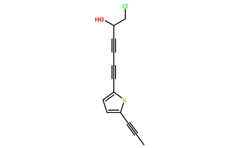 1-chloro-6-(5-(prop-1-ynyl)thiophen-2-yl)hexa-3,5-diyn-2-ol对照品(标准品) | 78876-52-5