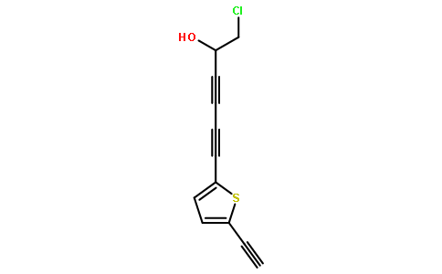 1-chloro-6-(5-ethynylthiophen-2-yl)hexa-3,5-diyn-2-ol对照品(标准品) | 78876-53-6