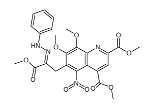 dimethyl 7,8-dimethoxy-6-[3-methoxy-3-oxo-2-(phenylhydrazono)propyl]-5-nitro-2,4-quinolinedicarboxylate