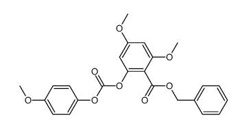 benzyl 2,4-dimethoxy-6-(((4-methoxyphenoxy)carbonyl)oxy)benzoate