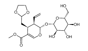 Methyl (2S,3R,4S)-4-(1,3-Dioxolan-2-ylmethyl)-2-(β-D-glucopyranosyloxy)-3,4-dihydro-3-vinyl-2H-pyran-5-carboxylate
