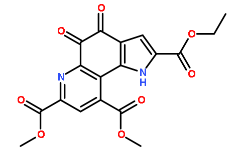 7,9-二甲氧羰基-2-乙氧羰基-1H-吡咯并-[2,3-f]喹啉-4,5-二酮